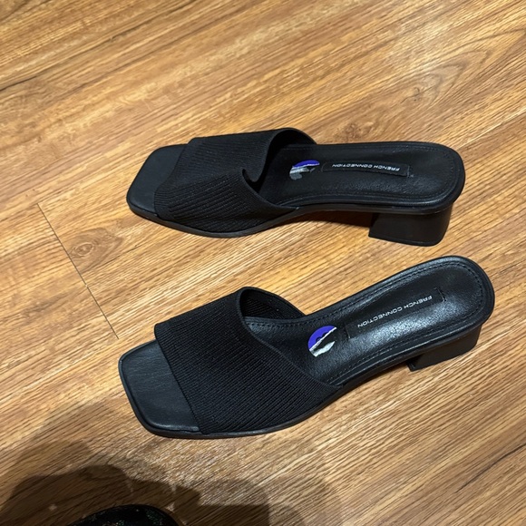 French Connection Black Slide Sandals - Picture 4 of 6
